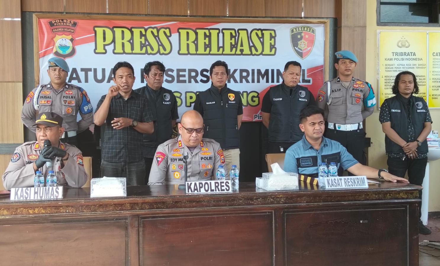 Polisi Tangkap Dua Pelaku Pencuri Emas di Pinrang