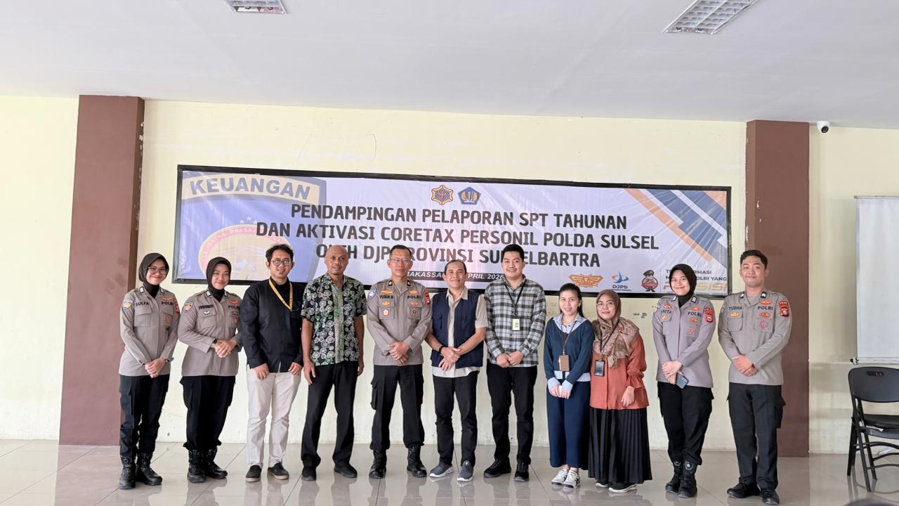 Polda Sulsel dan Kanwil DJP Sulselbartra Gelar Pendampingan Pelaporan SPT Tahunan dan Aktivasi Coretax