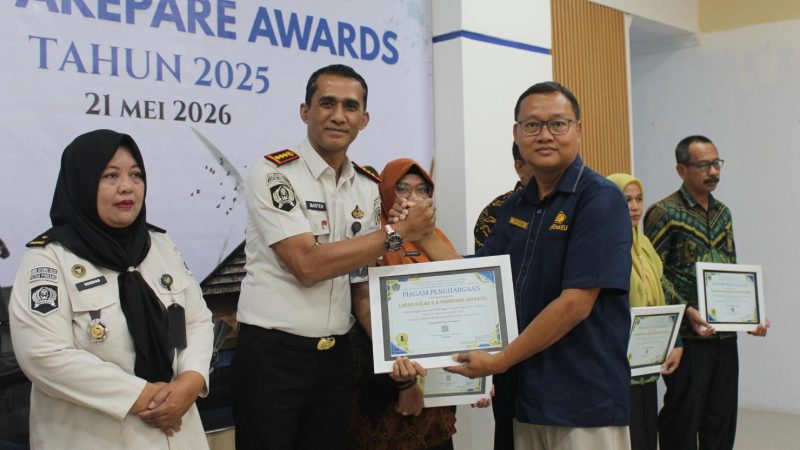Lapas Parepare Sabet Peringkat Pertama IKPA dengan Nilai 100 Sempurna