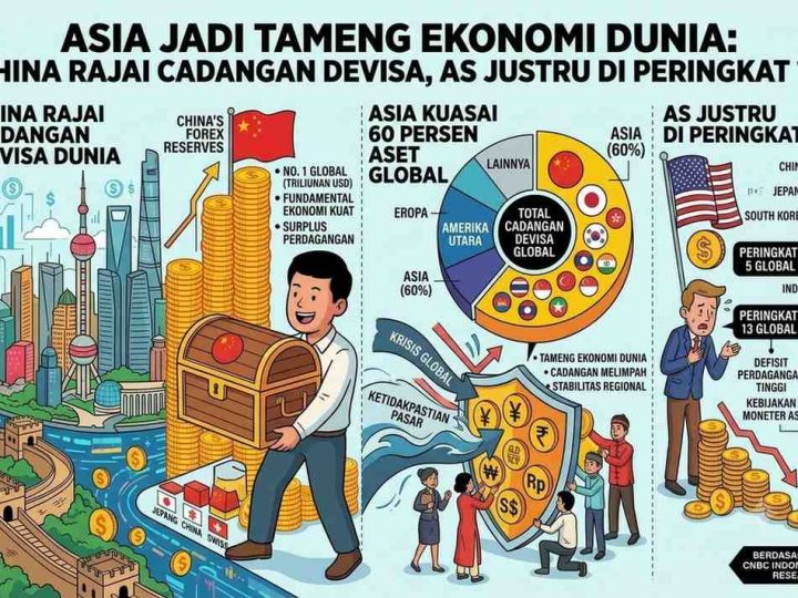 China Rajai Cadangan Devisa Dunia, Asia Kuasai 60 Persen Aset Global, AS Justru di Peringkat 13