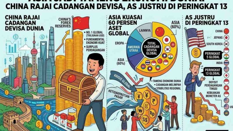China Rajai Cadangan Devisa Dunia, Asia Kuasai 60 Persen Aset Global, AS Justru di Peringkat 13