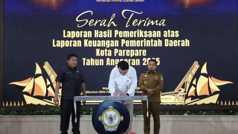 Terima Opini WTP dari BPK, Pemkot Parepare Tegaskan Komitmen Transparansi Anggaran