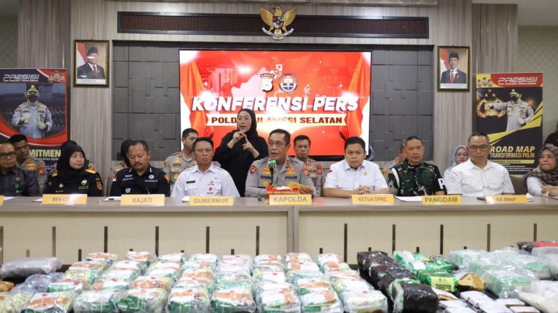 Polda Sulsel Musnahkan Barang Bukti Narkotika Hasil Pengungkapan Jaringan Internasional Periode Januari–Juni 2026