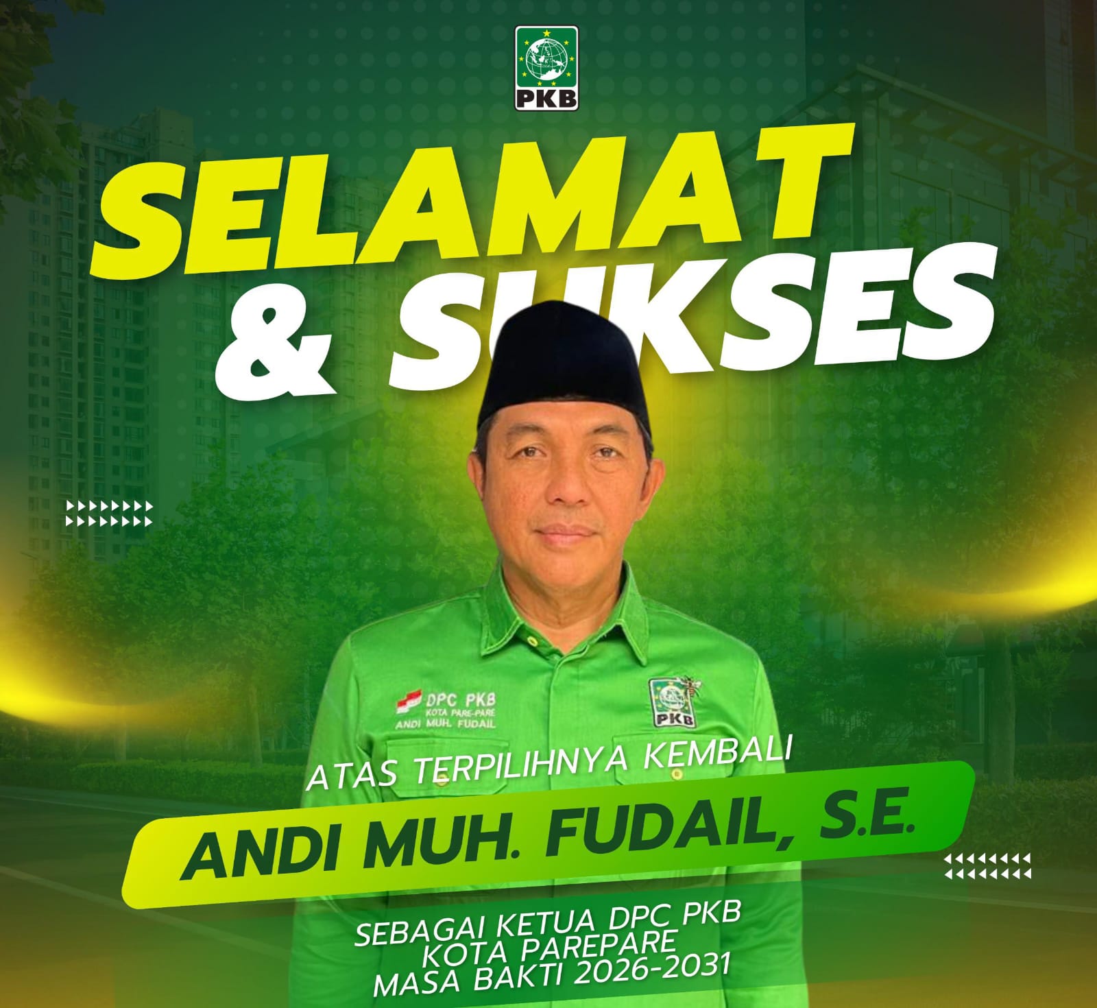 PKB Umumkan Calon Ketua DPC Definitif, Andi Fudail Kembali Pimpin Parepare