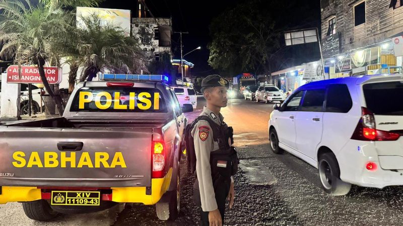 Patroli Blue Light Samapta Polres Parepare Pantau Aktivitas Malam Akhir Pekan