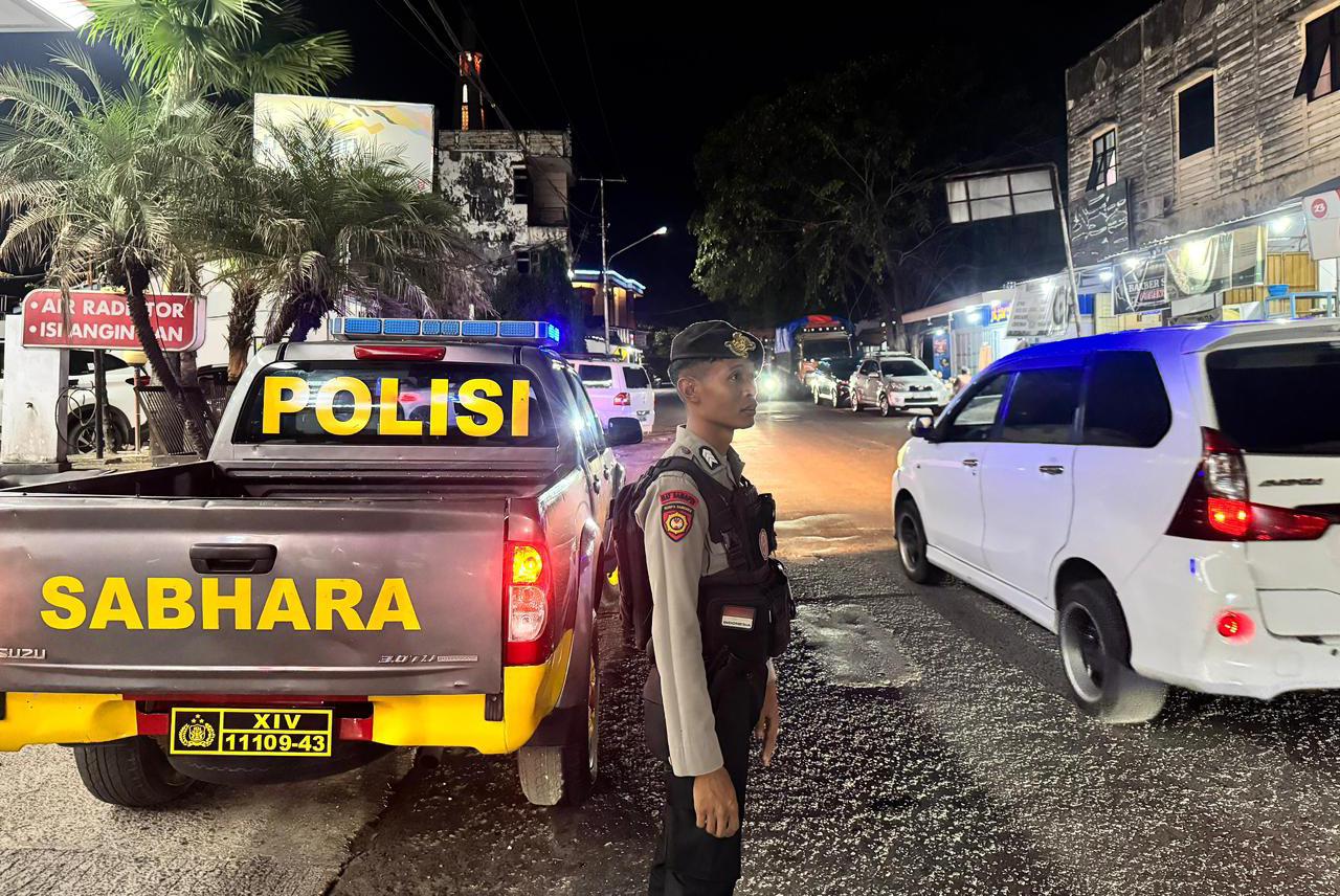 Patroli Blue Light Samapta Polres Parepare Pantau Aktivitas Malam Akhir Pekan