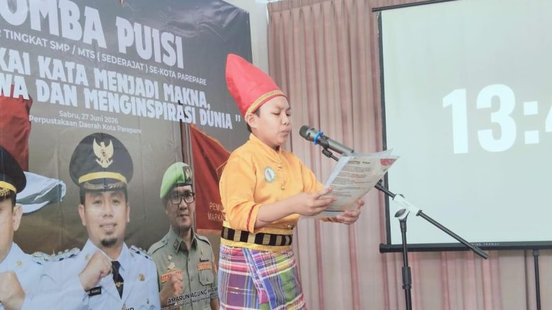 Wali Kota Dorong Pelajar Perkuat Karakter dan Cinta Tanah Air Lewat Lomba Baca Puisi PPM Parepare