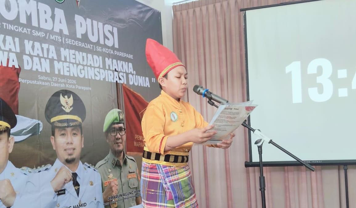 Wali Kota Dorong Pelajar Perkuat Karakter dan Cinta Tanah Air Lewat Lomba Baca Puisi PPM Parepare