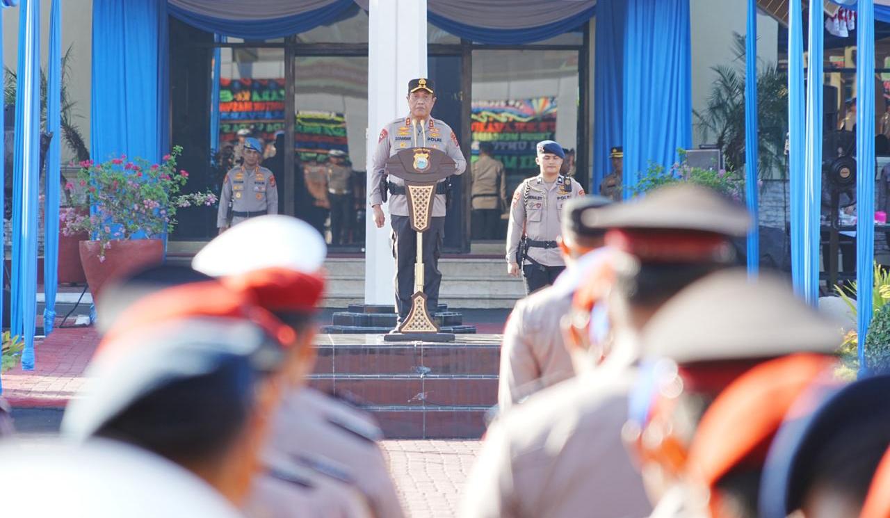 Kapolda Sulsel Pimpin Upacara Laporan Kenaikan Pangkat Personil dan PNS Polri Periode 1 Juli 2026