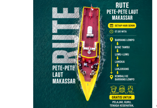 Pete-pete Laut untuk Warga Pulau di Makassar Akhirnya Beroperasi