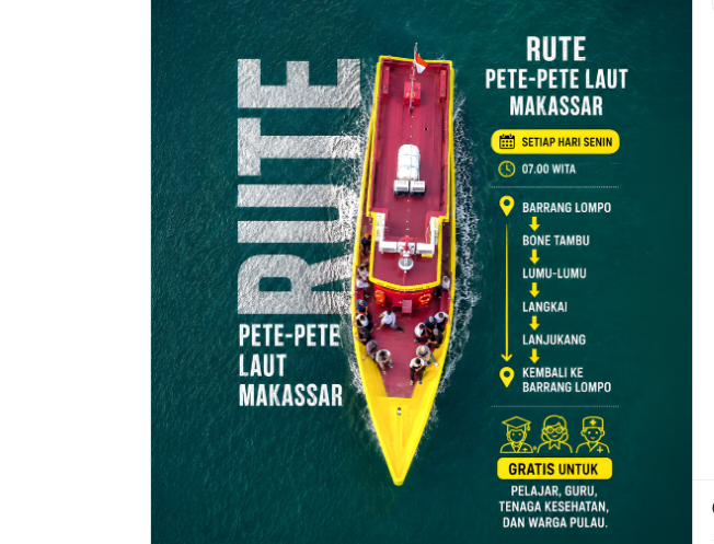 Pete-pete Laut untuk Warga Pulau di Makassar Akhirnya Beroperasi