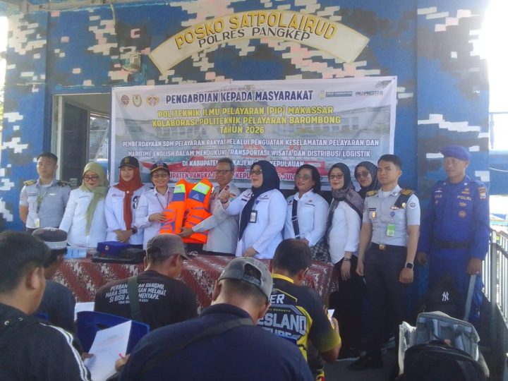 Kolaborasi PIP Makassar-Poltekpel Barombong Gelar PKM di Posko Satpolairud Polres Pangkep