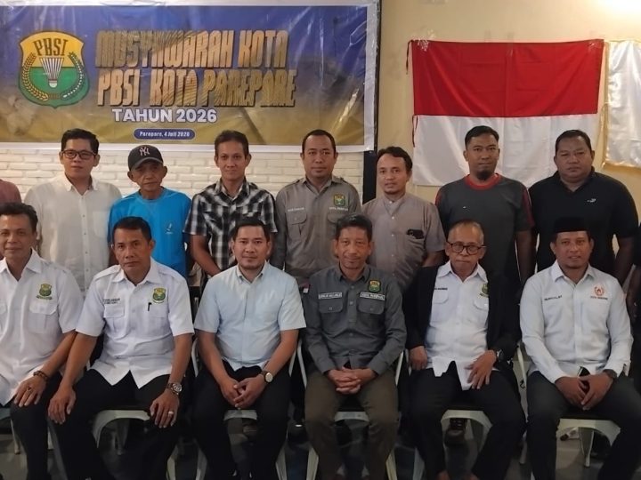 Amarun Agung Hamka Terpilih Aklamasi Pimpin PBSI Parepare Periode 2026–2030.