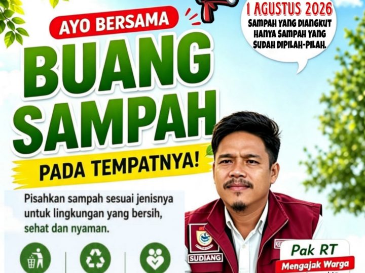 Iccang, Ketua RT 004/RW 003 Kelurahan Sudiang Dukung Penuh Kebijakan Pemilahan Sampah Mulai 1 Agustus 2026