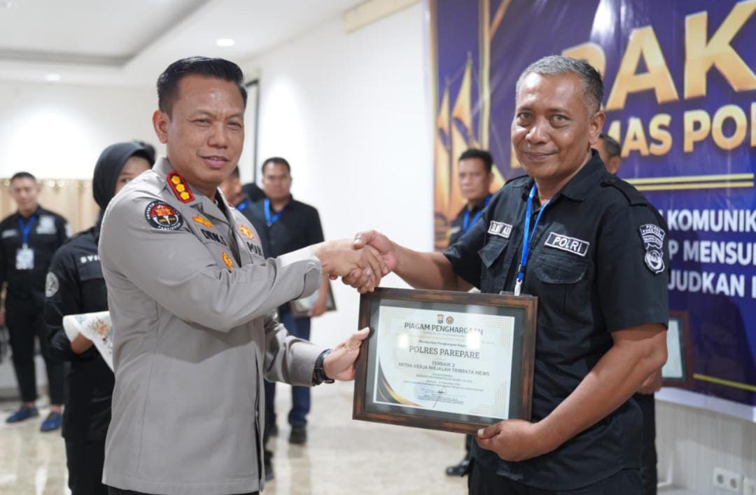 Delapan Kategori Penghargaan Rakernis Bidhumas Polda Sulsel, Polres Parepare Raih Juara 2