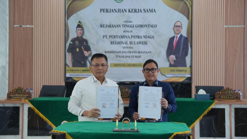 Pertamina Sulawesi dan Kejati Gorontalo Perkuat Sinergi melalui Penandatanganan Perjanjian Kerjasama